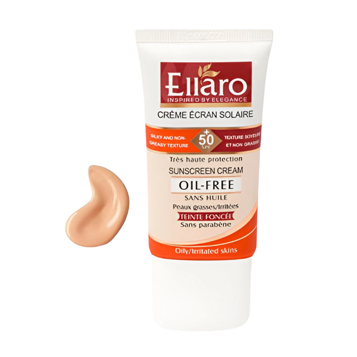 تصویر  کرم ضد آفتاب رنگی SPF50 فاقد چربی بژ طبیعی الارو | ELLARO