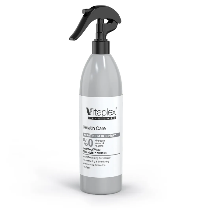 تصویر  اسپری نرم کننده مو مناسب موی کراتین شده برند ویتاپلکس| VITAPLEX حجم 300ML
