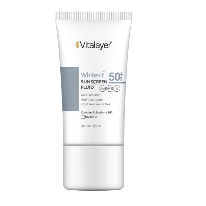 تصویر  فلوئید ضد آفتاب وایت ویت بی رنگ ویتالیر | VITALAYER حجم  50ml