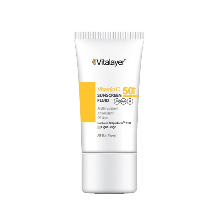 تصویر  فلوئید ضد آفتاب ویتامین سی لایت بژ ویتالیر | VITALAYER حجم  50ml