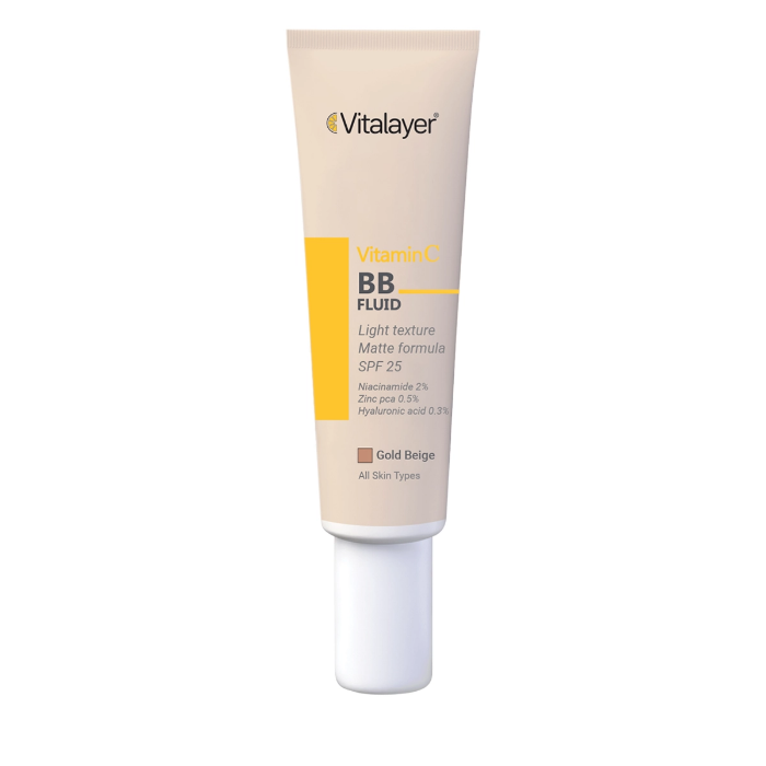 تصویر  فلوئید BB ویتامین سی گلد بژ ویتالیر | VITALAYER حجم 30ml