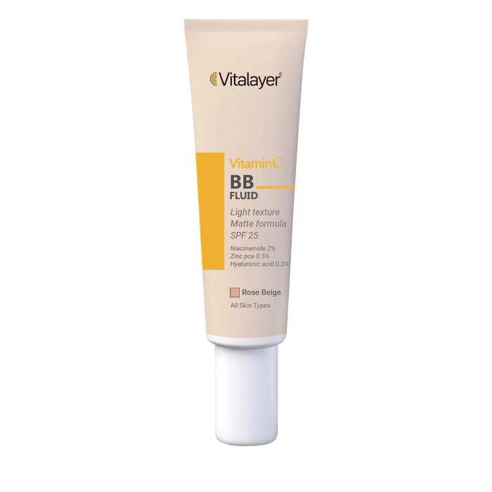 تصویر  فلوئیدBB ویتامین سی رز بژ ویتالیر | VITALAYER حجم 30ml