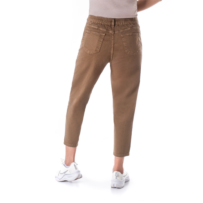 تصویر  شلوار مام فیت کتان پشت کش برند رویال جین | ROYAL JEAN 