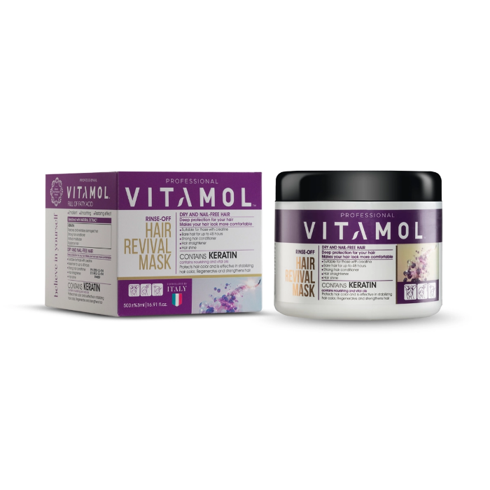 تصویر  ماسک مو 500 میل داخل حمام کراتین ویتامول | VITAMOL