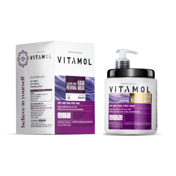 تصویر  ماسک مو 1000 میل خارج حمام کراتین ویتامول | VITAMOL( ترمیم کننده و نرم کننده و حالت دهنده مو )