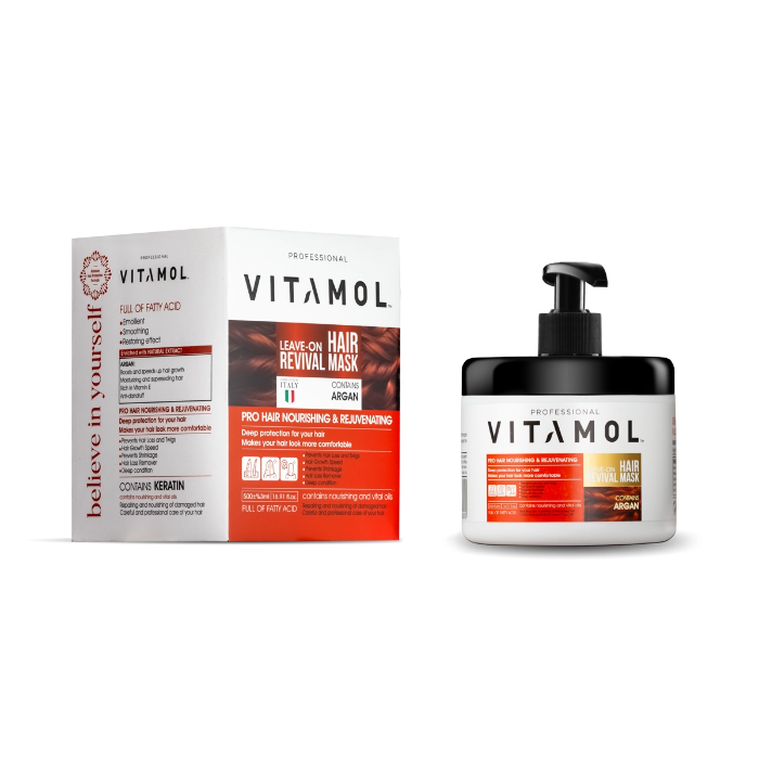 تصویر  ماسک مو 500 میل خارج حمام آرگان ویتامول | VITAMOL