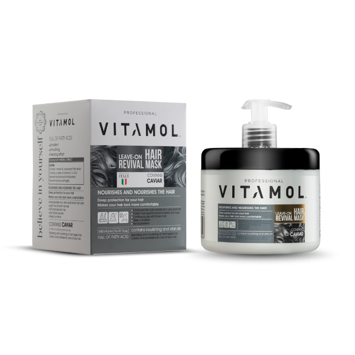 تصویر  ماسک مو 500 میل خارج حمام خاویار ویتامول | VITAMOL