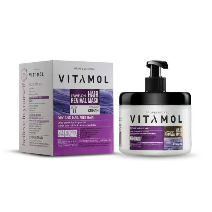 تصویر  ماسک مو 500 میل خارج حمام کراتین ویتامول | VITAMOL 
