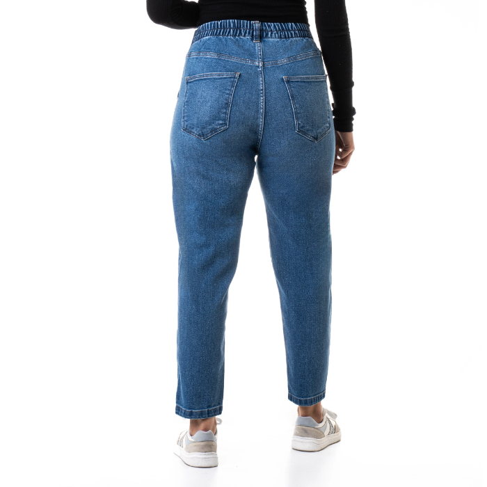 تصویر  شلوارجین مام فیت پشت کش برند رویال جین | ROYAL JEAN
