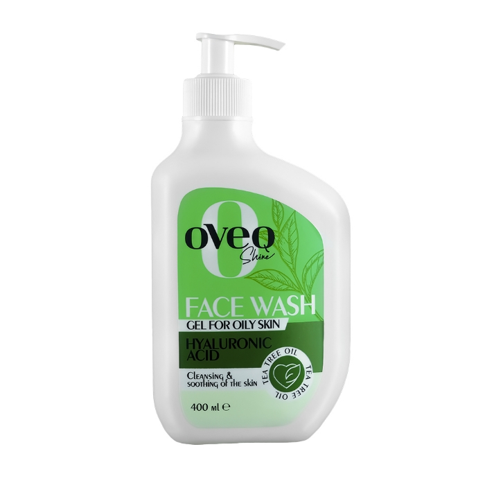 تصویر  ژل شستشو صورت حاوی روغن درخت چای (مناسب پوست چرب) اوک شاین | OVEQ SHINE حجم 400 میل