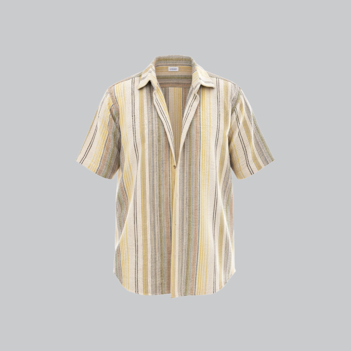 تصویر  پیراهن کنفی مردانه آر ان اس | RNS lمدل  راه راه 