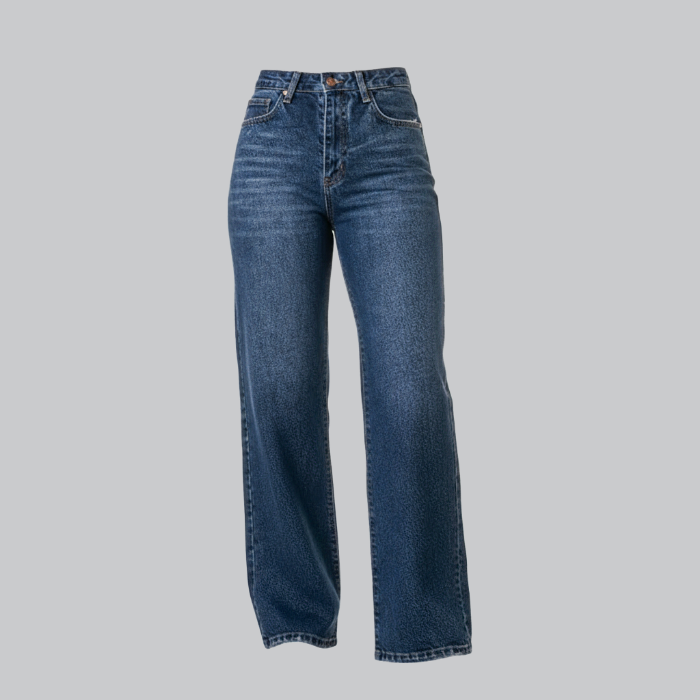 تصویر  شلوار جین مدل نیم بگ برند رویال جین | ROYAL JEAN کمر ساده جیب زاپ