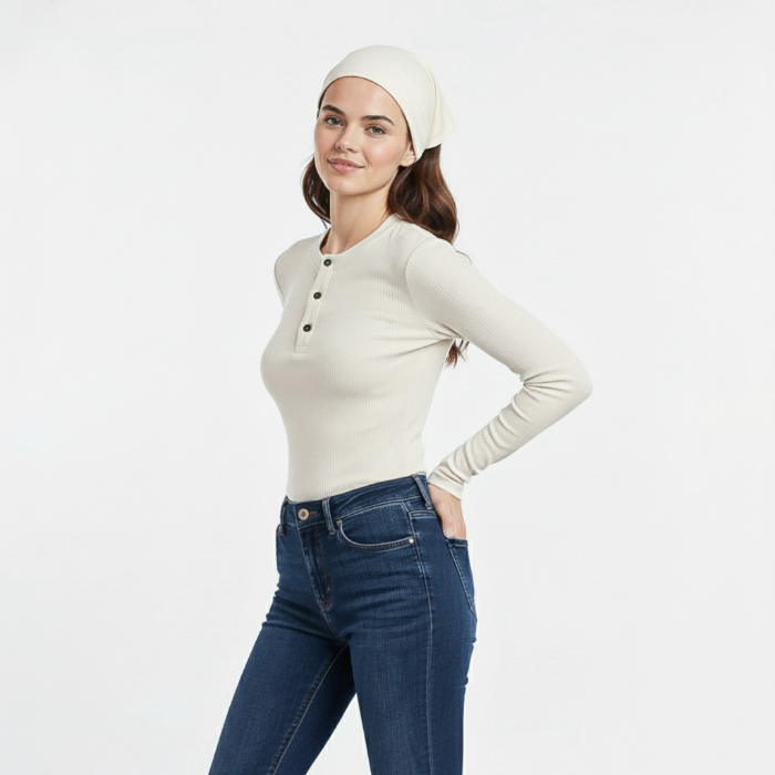 تصویر  بلوز زنانه گپ دکمه‌دار بهبود | Behboud