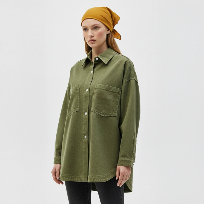 تصویر  کت کتان زنانه