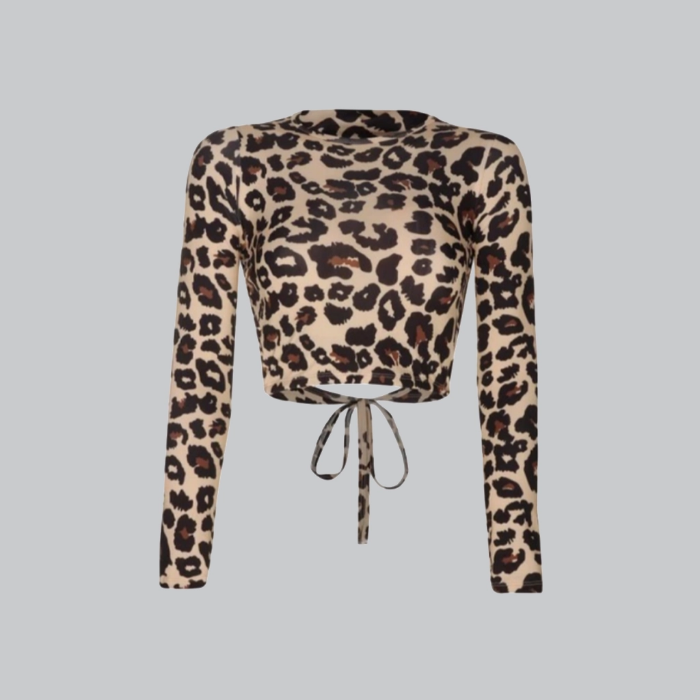 تصویر  نیم تنه زنانه  پپا مدل پلنگی | peppa 