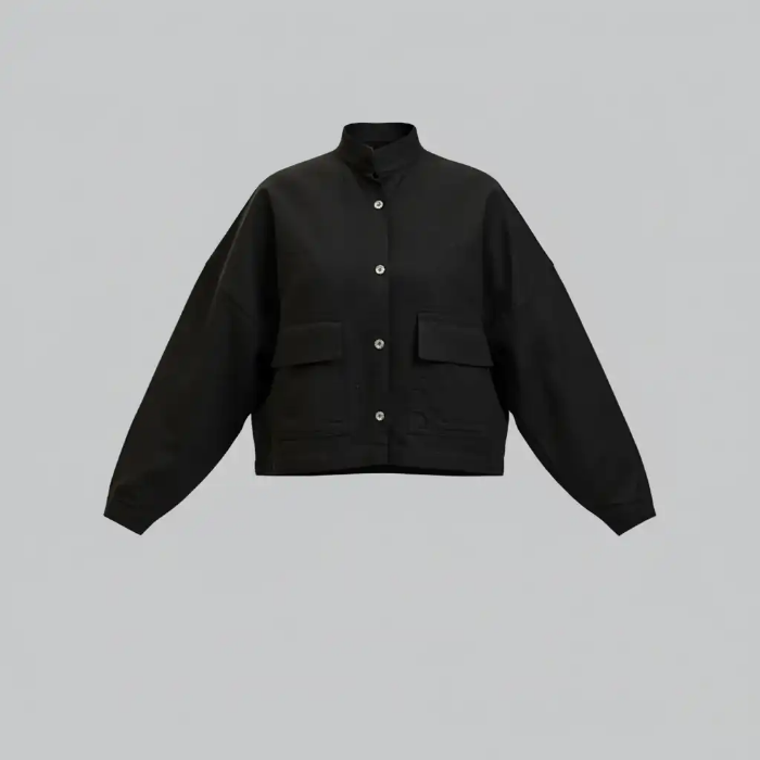 تصویر  کت کتان نیم تنه براش خورده زنانه