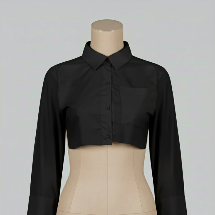 تصویر  نیم تنه زنانه پپا مدل Glamour رنگ مشکی | peppa 