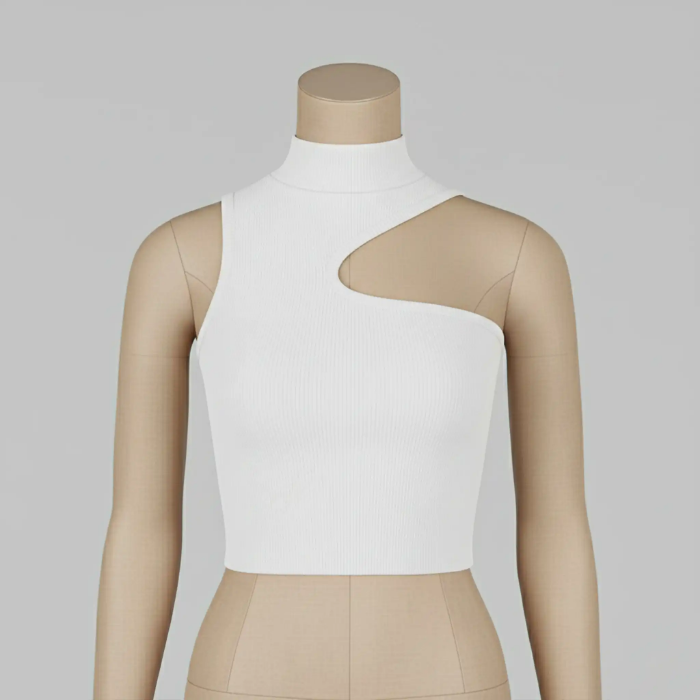 تصویر  نیم تنه نامتقارن زنانه برند پپا مدل peppa | Baddie 