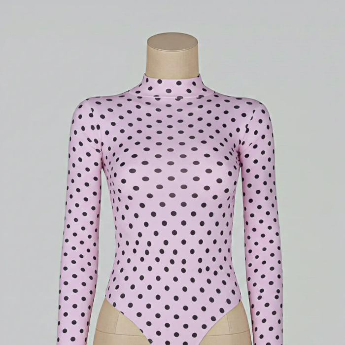 تصویر  بادی خالخالی آستین بلند زنانه برند پپا مدل پولکا | peppa 