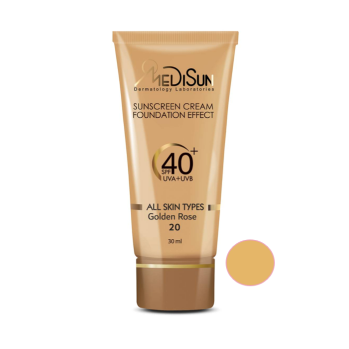 تصویر  ضد آفتاب کرم پودری  SPF40 تیوپی انواع پوست مدیسان | MEDISUNحجم 30 میل